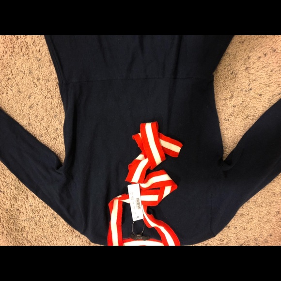 Jcrew sweater dress with stripped neck tie XXS - Picture 7 of 8